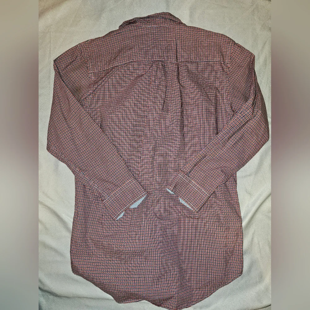 Gap Kids Plaid Button-Down Shirt- Red And Blue- Youth XXL 14-16